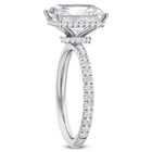 3 70 Ct F Vs1 Radiant Cut Halo Lab Grown Diamond Ring Igi Certified 14k Gold