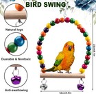 Bird Toys For Parakeets 7pcs  Wood Parrots Budgie Cage Accessories  Bird Perch S