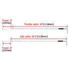 44  Stainless Steel Braided Throttle Cable Set For Harley Sportster 883 1200 Xl