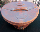 1800s Victorian Antique 19th Century English Brown Leather Top Hat Box