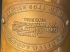 Vintage Brass British Coal Mining Miners Lamp Aberaman Colliery Wales Uk  96524
