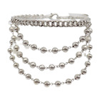 Women Silver Metal Chain Boot Bracelet Shoe Ball Waves Charm Cool Edgy Fashion