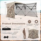 360   One-way See-through Hunting Blind With Full-open Door Portable Carry Bag
