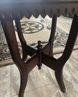 Beautiful Antique Victorian Eastlake Side Table With Pie Crust Carved Wood