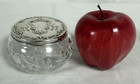 Vintage Gorham Silver Plate Lid   Cut Crystal Jar E P Yc 1845 Vanity Trinket