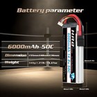 2pcs Hrb 4s 6000mah 14 8v 50c Lipo Battery For Rc X Maxx Xrt Maxx Udr Car Truck