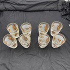 Vintage Libbey Glass Frosted Glass With Gold Leaf Overlay 6 Oz  Set Of 4