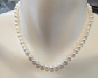 Vtg 14k Gold White 7mm Ips Imperial Pearl Individually Knotted 16  Necklace 