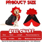 Halloween Pet Vampire Devil Cape Adjustable Costume For Medium Large Dogs   Clas