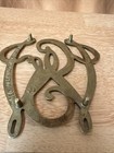 George Washington Cypher 10-13 Solid Brass Footed Trivet  Must See Pictures 