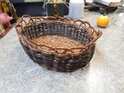 Vintage Small Oval Brown Nice Details Great Condition Wicker Baskets Looks New 
