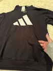 Adidas Men s Large Black Hoodie Warm Fleece Sweatshirt Multi Sports Black Nwt