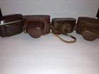Lot Of 4 Vintage Brown Leather Camera Cases    look   