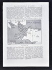 1880 Tour Du Monde Map - Selat Sunda Strait - Sumatra Java Batavia Telok Betong