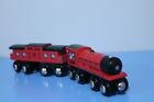 Circo Wooden Railroad Train Red Car Set Lot Of 2 Magnetic Brio Thomas Compatible