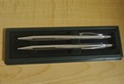 Cross Chrome Ballpoint Pen   Mechanical Pencil Set In Gift Box New Condition