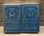 2x Harry s Wall Street Institution Blue   Gold Promotional Matchbox W  Matches