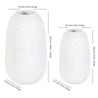 Evergreen Led Porcelain Lantern  Set Of 2 Black Large