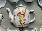 Antique Victorian Hand-painted German Porcelain Child s Tea Set Original Box
