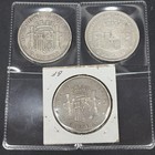 Spain - 5 Pesetas 1870  1871   1890  3  Coins Silver Lot