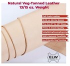 Veg Tan Full Grain Leather 13 15 Oz   5 2-6mm  Heavy Thickness  Pre-cut 6  To   