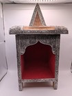 Uniq Pooja Mandir Hd m Silver Aluminium Copper Oxidised Wooden Temple  Embossed
