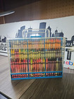 Vintage 72 Crayola Crayon Holder Blue Storage Case With Built In Sharpener 