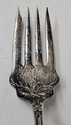 1847 Rogers Bros Charter Oak Silverplate Medium Solid Cold Meat Serving Fork