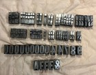 70  Antique Metal Block Printing Press Letters Numbers Symbols 1 1 4   - 1 5 8   