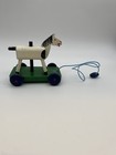Escor Vintage Antique Wood Horse Pull Toy