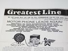 Antique 1920s Motor Phone Car Mobile Tube Radio Rca Speaker Store Display Poster