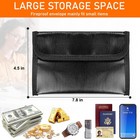 5x8  Small Fireproof Money Bag Travel Waterproof Safe Pouch Cash Passport Keys