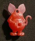 Original 5c Vintage 60s Ratfink Charm Red yellow Eye Ed Roth Gumball Monster Toy