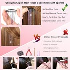 Hair Tinsel Clip In 18pcs Silver Hair Tinsel  Tinsel Hair 20 Inch Silver 