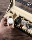 Watch Box Case Organizer 6 Slots Watches Holder Jewelry Storage Display Gift