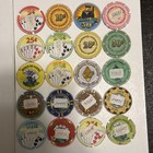 Manufacturer Fractionals Lot Of 20 Barrel Sample Casino Chips Lot  35