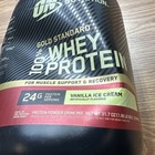 Optimum Nutrition 100  Whey Gold Standard  Vanilla Ice Cream  1 98 Lbs Exp 3 27