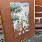 Original Antique Thai Buddhist Painting  Gouache  Framed Manuscript Illustration