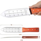 Haushof Hori Hori Garden Knife Weeding digging Tool Full Tang wood Handle