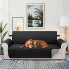 Reversible Sofa Covers Couch Cover Furniture Protector For Dogs Elastic Strap   