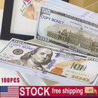 100 Pcs 100 Dollar Bills Replica Play Money Movie Fake Bank Games Kids Cash