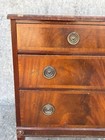 20th Century Johnson Furniture Co Flame Mahogany Inlaid Chest Of Drawers