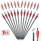 12x 20 Inch Archery Carbon Crossbow Bolts Half Moon Nock Od 8 8mm Arrows  quiver