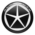 4pcs 3d Domed Resin Wheel Center Cap Stickers     Plymouth Style Logo Rim Badges