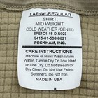 Peckham Shirt Large Tan 1 4 Zip Gen Iii Midweight Grid Waffle Fleece Pullover