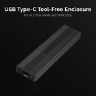 Sabrent Usb 3 2 10gbps Type C Tool Free Enclosure For M 2 Pcie Nvme And Sata Ssd