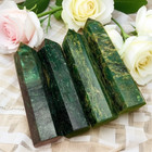 Natural Emerald Obelisk Healing Point Tower Wand Crystal Energy Decoration Gift