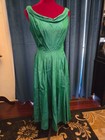 Lucille Ball Owned   Worn 50 s Green Silk Sleeveles Dress From Sydney Guilaroff