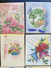 Vintage Lot Of 9 Greeting Cards Unused W  Envelopes