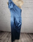 Nwt Missacc Blue Sheath Column Satin Mother Of The Bride Bow Dress Gown Size 4